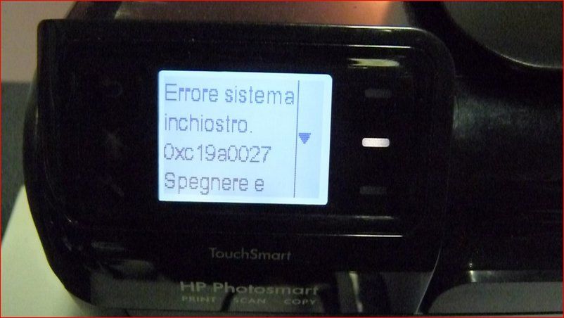 Come posso risolvere l'errore sistema inchiostri nelle stampanti